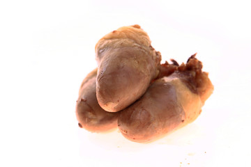 The heart in the white background