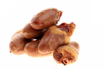 The heart in the white background