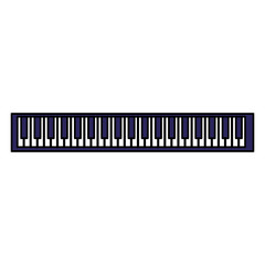 piano keyboard isolated icon