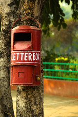 Fototapeta na wymiar Letter box in India