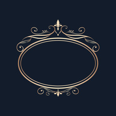 Vintage swirl blank badge