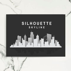 Fototapeta premium Silhouette skyline illustration