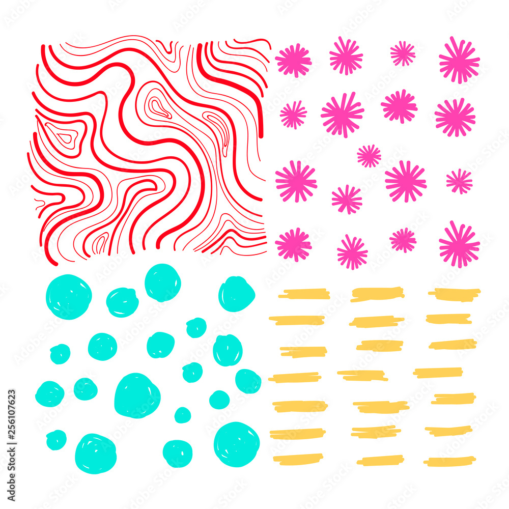Poster mixed background patterns