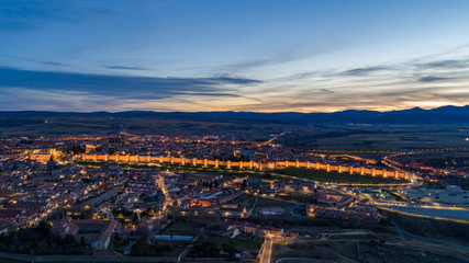 vista de dron de Avila 
