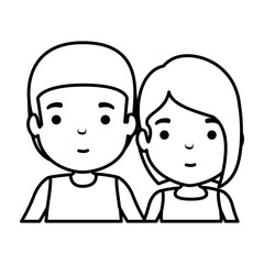 young couple avatars characters