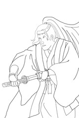 侍の塗り絵
