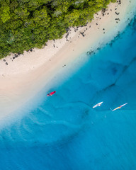 Kayak and paddleboard view from the top