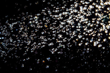 bokeh on black texture