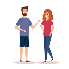 couple avatar characters icons