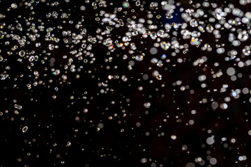 Abstract bokeh  texture on black