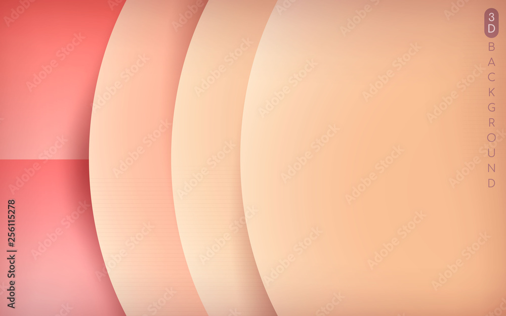 Poster 3d pink overlap layer background. abstract pink paper with shadow effect. can use for banner, web, c