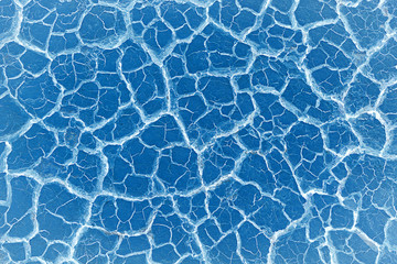 Abstract Crack soil on dry season/Global worming effect on blue color