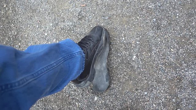 4K Shoes with torn off bottom