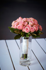 bouquet of pink flowers