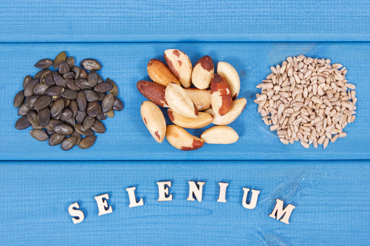 Products and ingredients containing selenium and dietary fiber, healthy nutrition