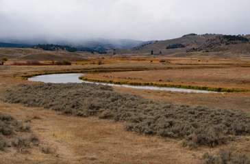 Lamar River Valley in Yellowstone National Park