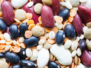 ingredients for bean chowder mix close up