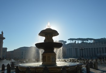 Watykan plac św. Piotra fontanna Bernini