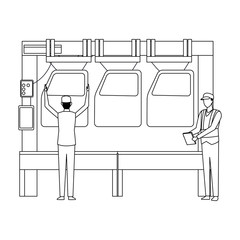 industry car manufacturing cartoon