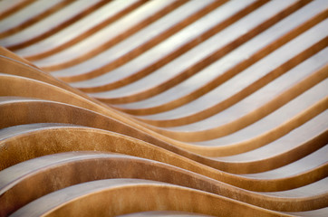 Abstract background of brown wooden curves.