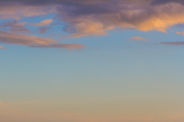Blue sky cloudscape  before sunset