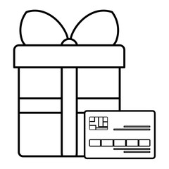 credit card with gift box
