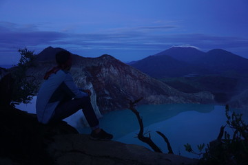 set in a beautiful mountain crater