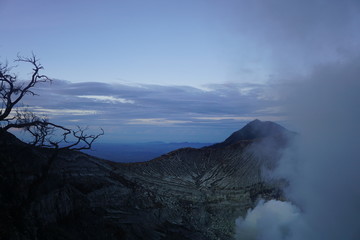 beautiful mountain crater