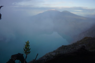 beautiful mountain crater
