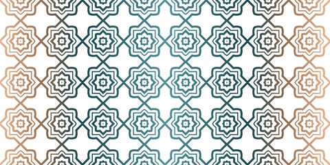 Modern Decorative Seamless Traditional Geometric Pattern. Vector Colored Illustration. Paper For Scrapbook. Brown green color