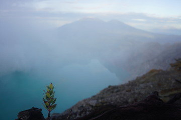 fog that covers the crater
