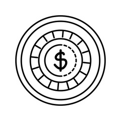 coin money isolated icon