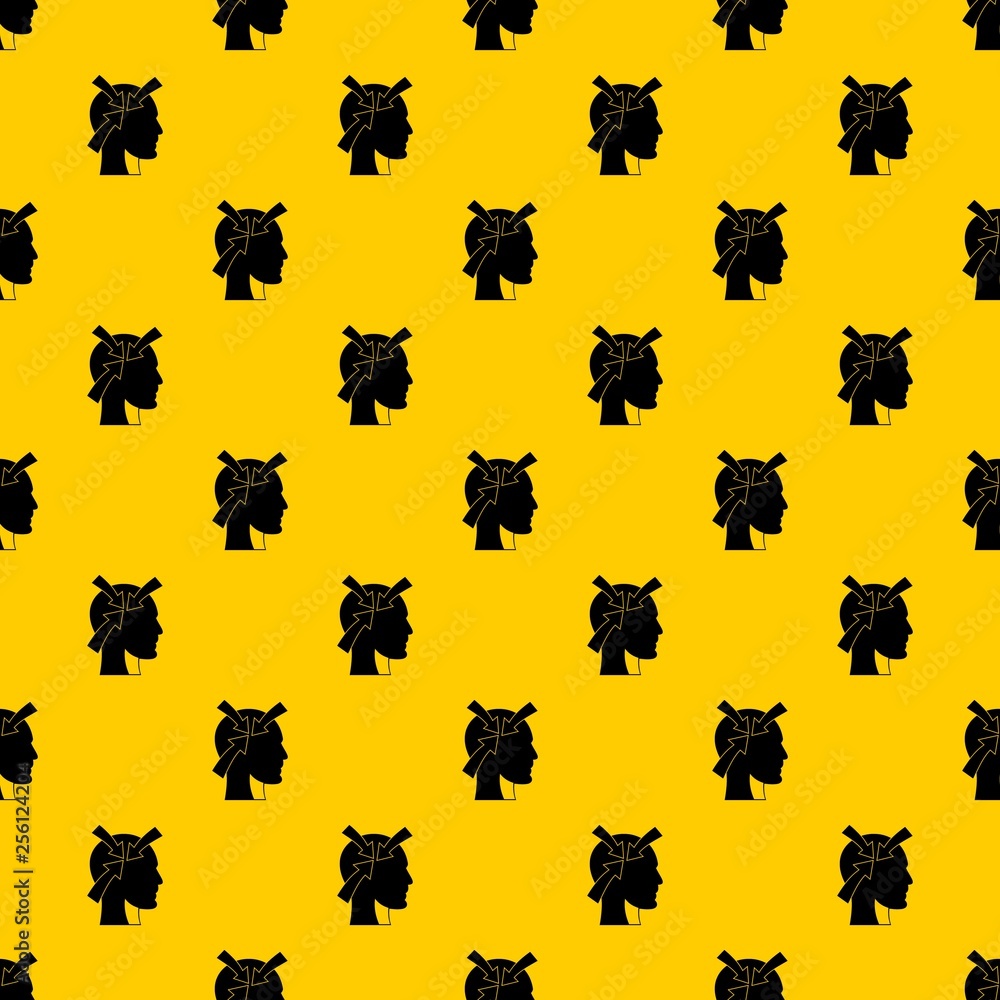 Poster head with arrows pattern seamless vector repeat geometric yellow for any design