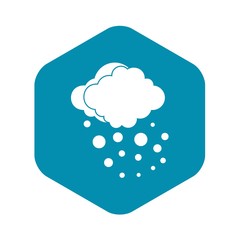 Cloud with hail icon in simple style isolated vector illustration