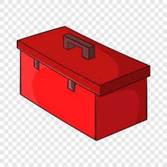 Construction suitcase icon in cartoon style isolated on background for any web design 