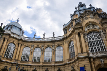 Fototapeta premium Vajdahunyad Castle is a castle in the City Park of Budapest, Hungary. It was built in 1896 as part of the Millennial Exhibition