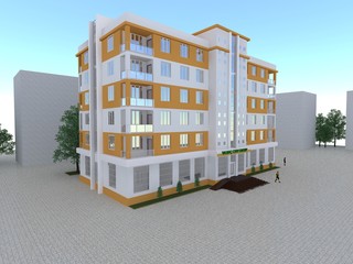 3 D Render, images showing the design of the house