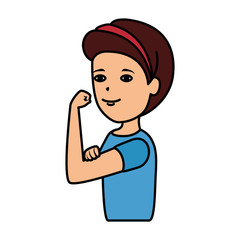 beautiful strong woman avatar character