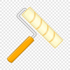 Paint roller icon in cartoon style isolated on background for any web design 