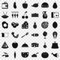 Cooking coffee icons set. Simple style of 36 cooking coffee vector icons for web for any design