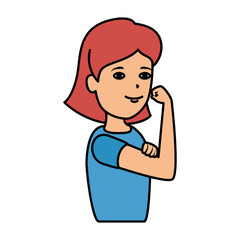 beautiful strong woman avatar character