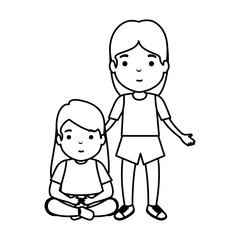 mother with daughter characters