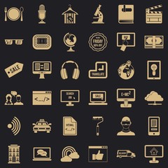 Web site icons set. Simple style of 36 web site vector icons for web for any design