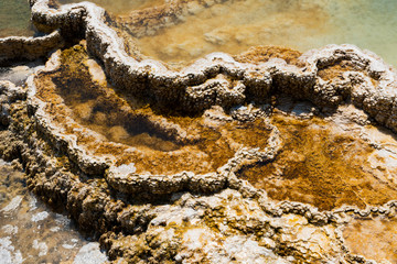 Edge of hot springs pool