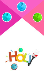 Indian Festival Of Happy Holi colorful Background - Vector