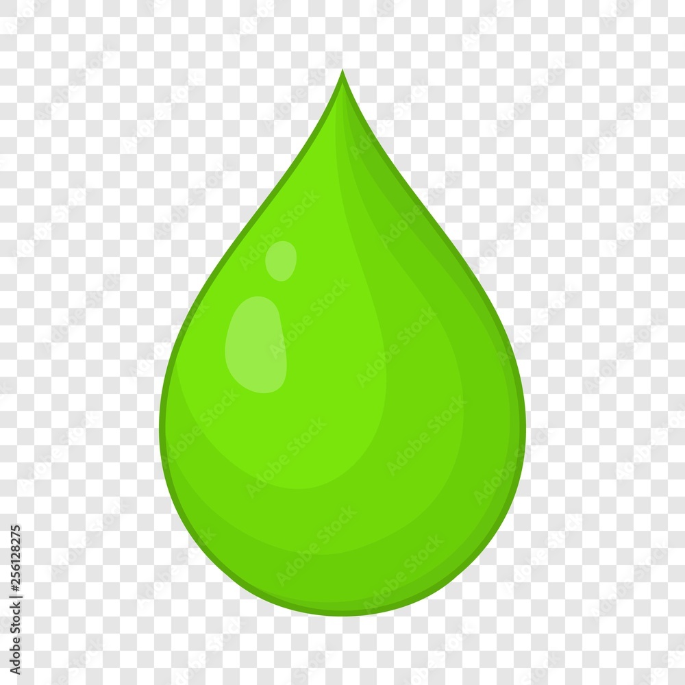 Poster drop of water icon in cartoon style isolated on background for any web design