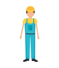 construction worker in overall