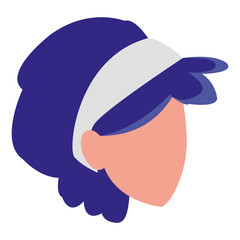 beautiful young woman head character