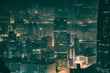 Hong Kong Cityscape at night view from The Peak