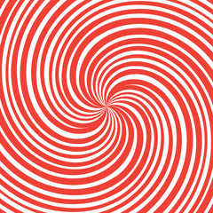 Red spiral swirl vortex on white background